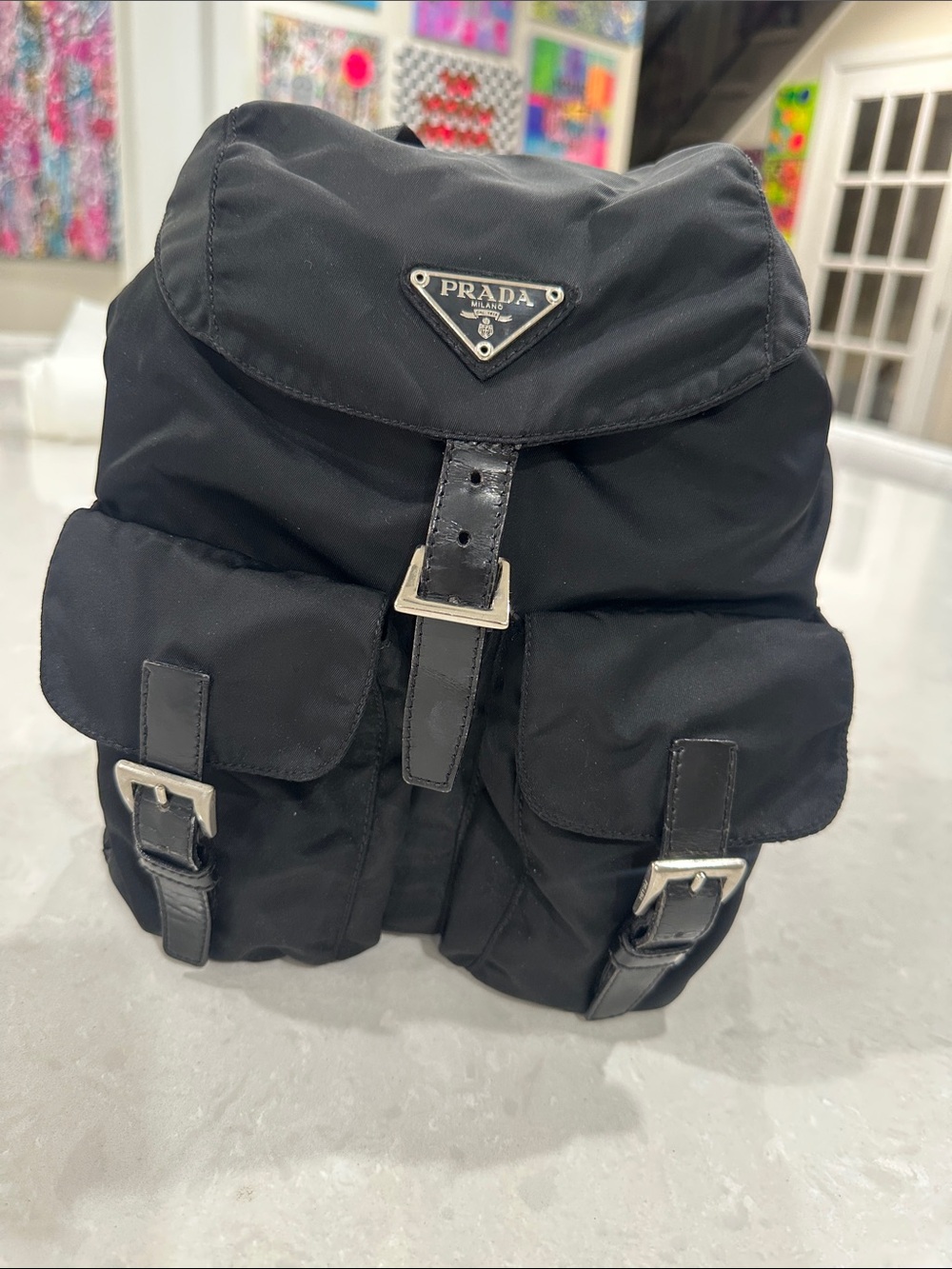 Y2K Authentic black Prada Nylon Backpack Classic Everyday Luxury